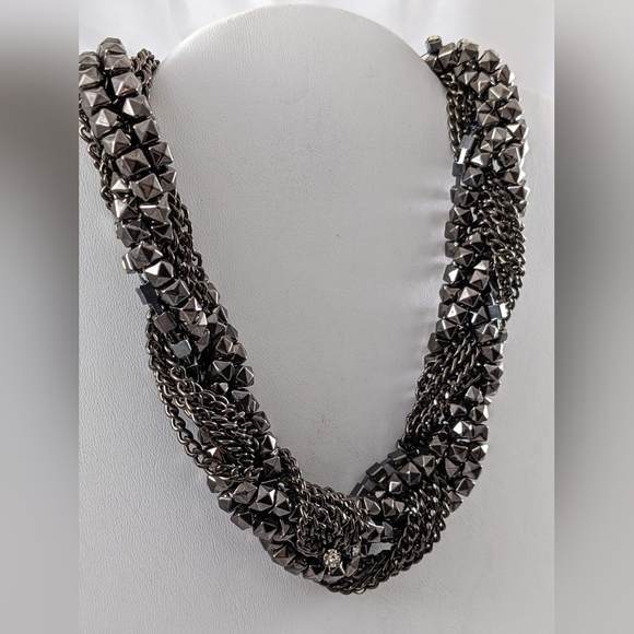 Choker Chain Necklace with Earrings - Picture 4 of 5